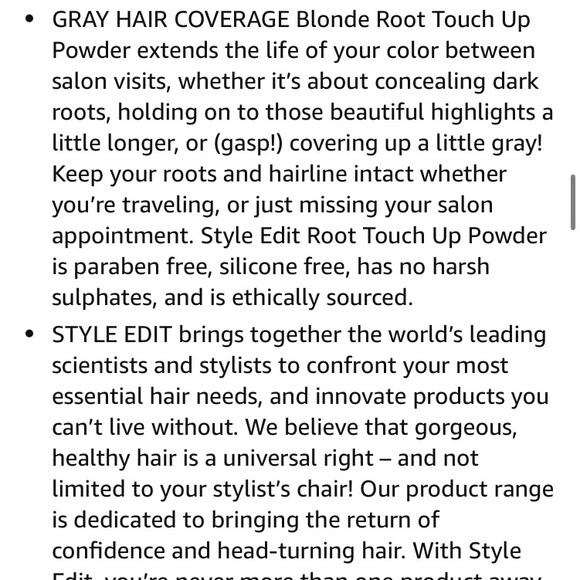 Root Touch Up  Dark Blonde Root Concealer Thinning Hair Mineral Infused Powder 2 - Picture 9 of 11